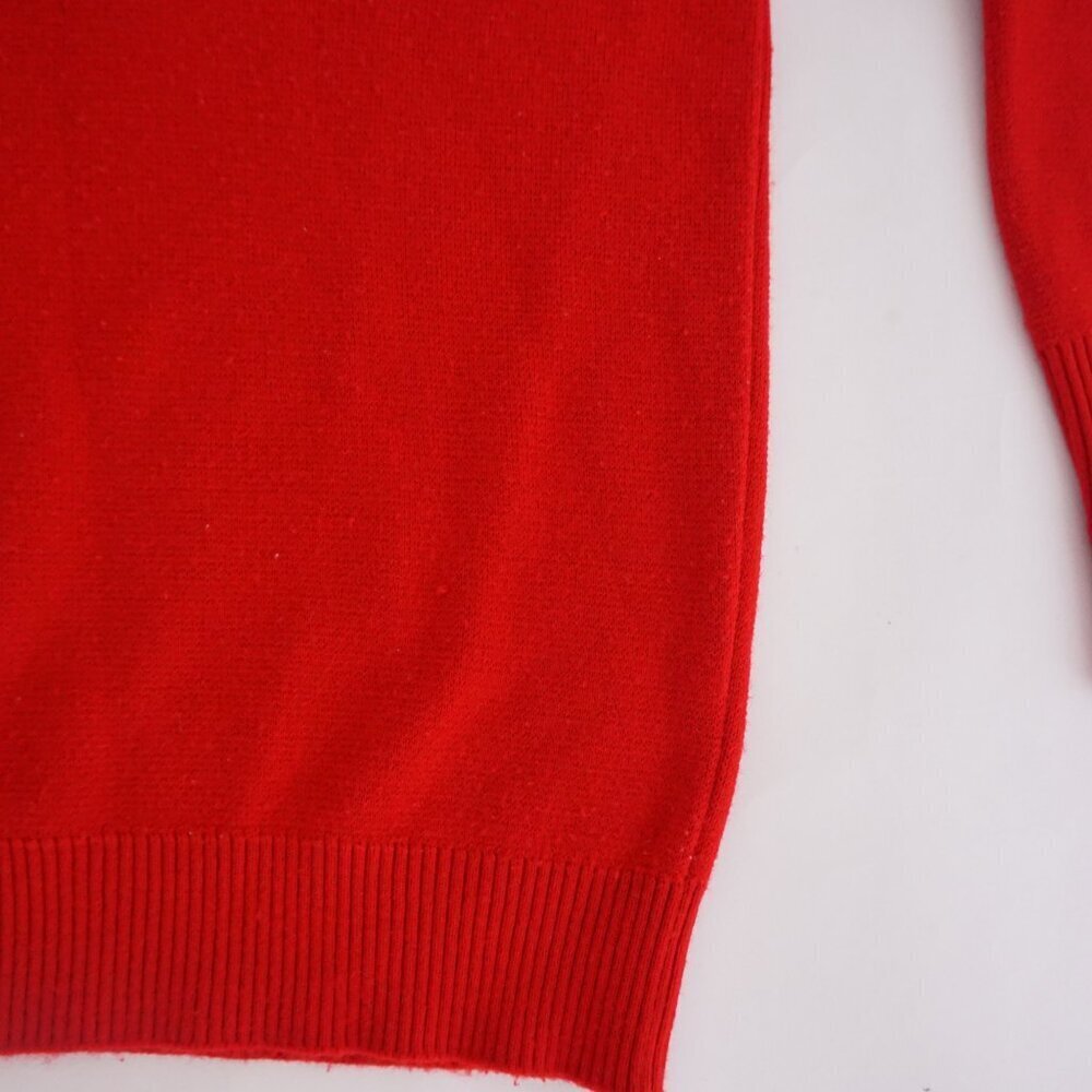 Vintage Tundra Canada Red Minimalist V Neck Knit Sweater Cotton Blend 2XLT - Picture 6 of 13